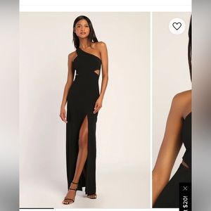 Lulus one shoulder cutout maxi dress